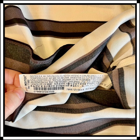 ZARA Striped Blouse (NWT) - Picture 8 of 8